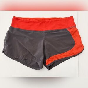 Rabbit Hopper Running Shorts Grey Orange Lined Size XS